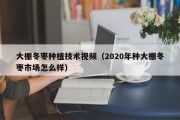 大棚冬枣种植技术视频（2020年种大棚冬枣市场怎么样）