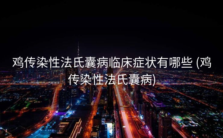 鸡传染性法氏囊病临床症状有哪些 (鸡传染性法氏囊病)