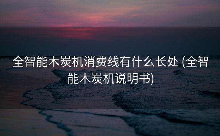 全智能木炭机消费线有什么长处 (全智能木炭机说明书)