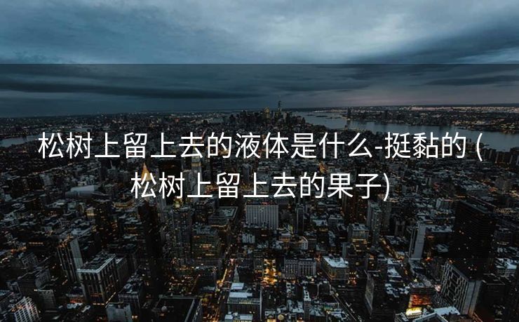 松树上留上去的液体是什么-挺黏的 (松树上留上去的果子)