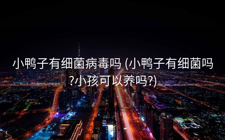 小鸭子有细菌病毒吗 (小鸭子有细菌吗?小孩可以养吗?)