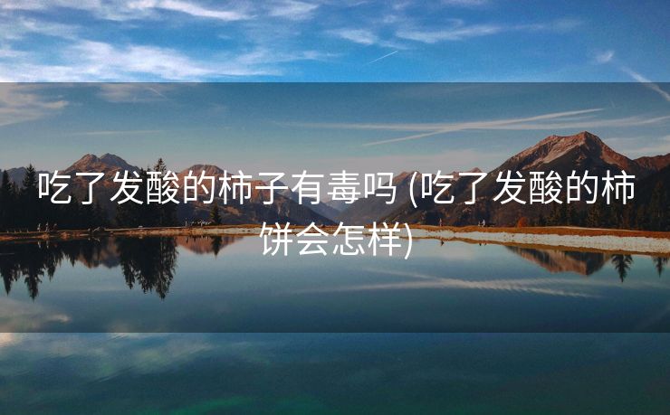 吃了发酸的柿子有毒吗 (吃了发酸的柿饼会怎样)