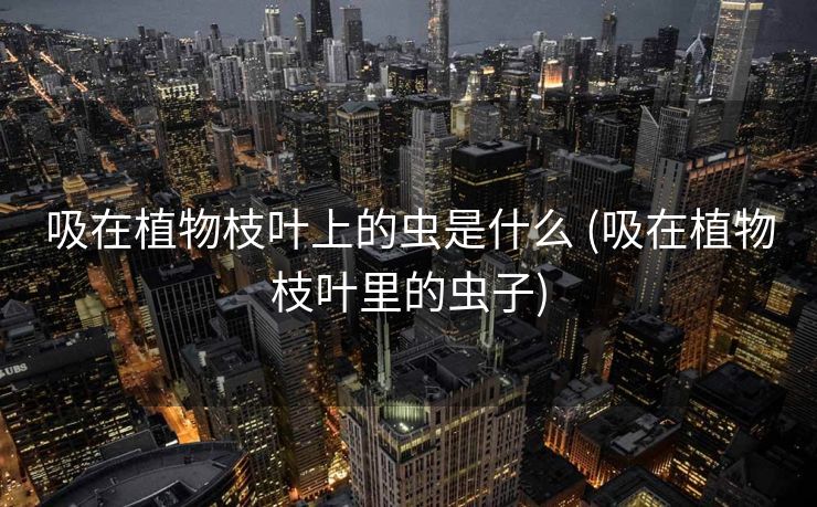 吸在植物枝叶上的虫是什么 (吸在植物枝叶里的虫子)