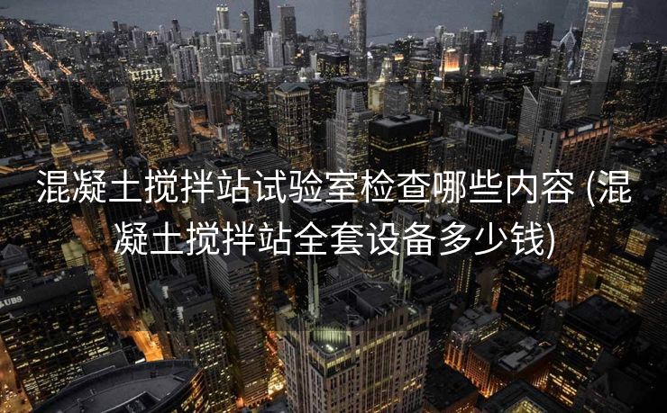 混凝土搅拌站试验室检查哪些内容 (混凝土搅拌站全套设备多少钱)