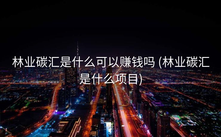 林业碳汇是什么可以赚钱吗 (林业碳汇是什么项目)