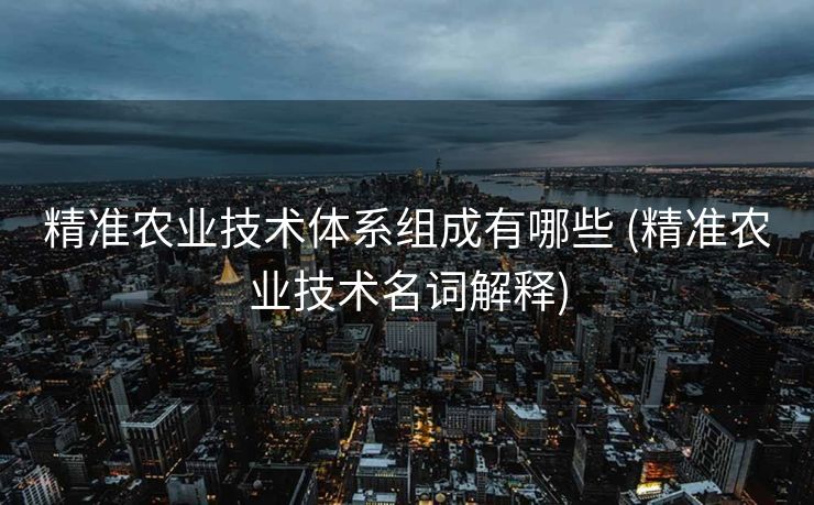 精准农业技术体系组成有哪些 (精准农业技术名词解释)