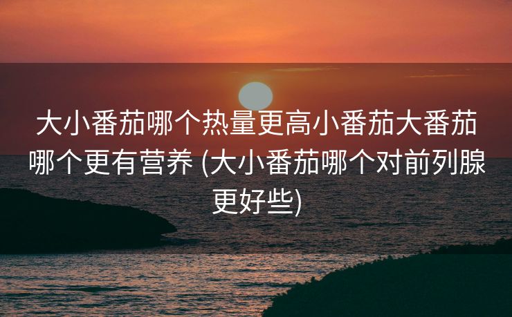 大小番茄哪个热量更高小番茄大番茄哪个更有营养 (大小番茄哪个对前列腺更好些)