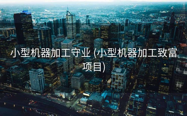小型机器加工守业 (小型机器加工致富项目)