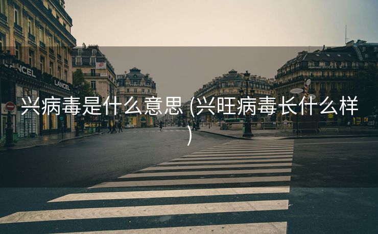 兴病毒是什么意思 (兴旺病毒长什么样)