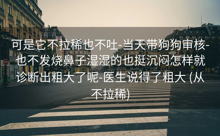 可是它不拉稀也不吐-当天带狗狗审核-也不发烧鼻子湿湿的也挺沉闷怎样就诊断出粗大了呢-医生说得了粗大 (从不拉稀)