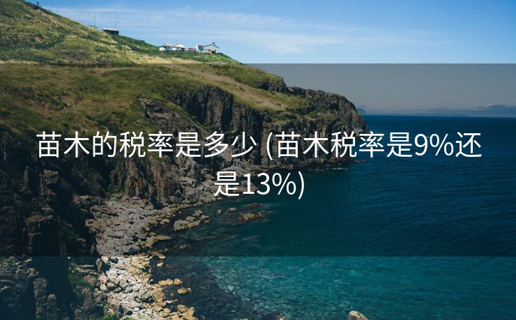 苗木的税率是多少 (苗木税率是9%还是13%)