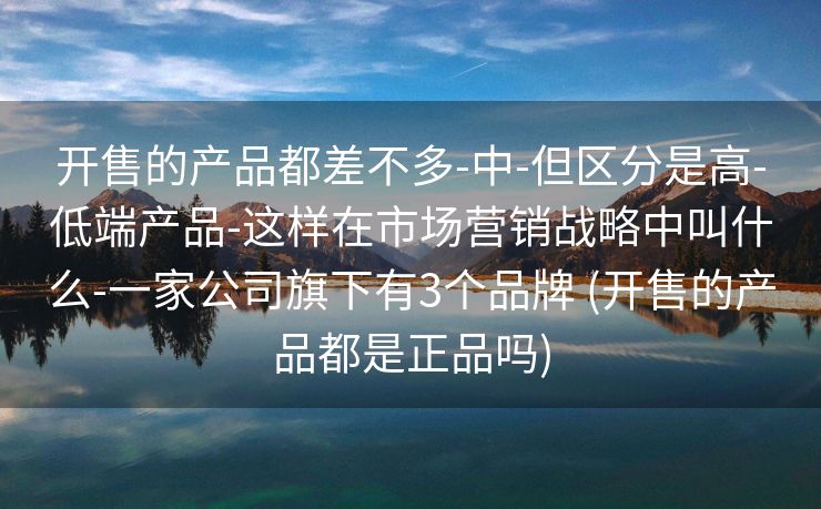 开售的产品都差不多-中-但区分是高-低端产品-这样在市场营销战略中叫什么-一家公司旗下有3个品牌 (开售的产品都是正品吗)