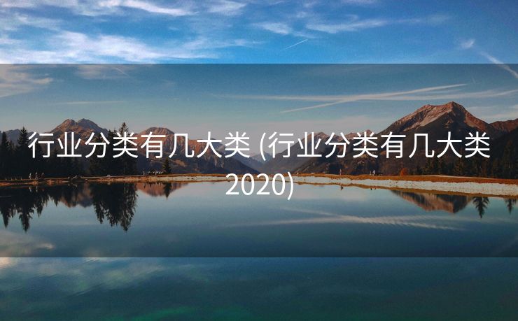 行业分类有几大类 (行业分类有几大类2020)