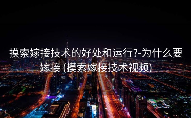 摸索嫁接技术的好处和运行?-为什么要嫁接 (摸索嫁接技术视频)
