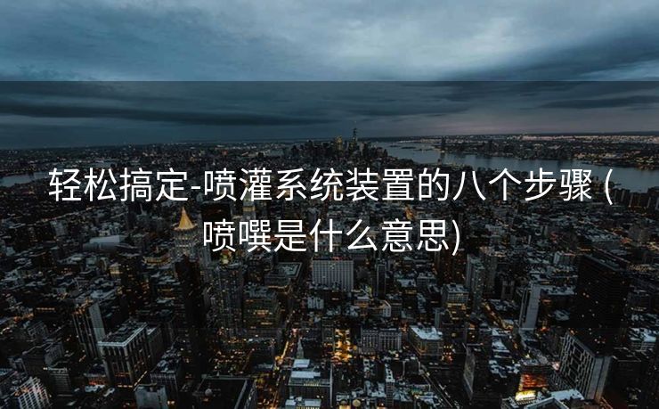 轻松搞定-喷灌系统装置的八个步骤 (喷噀是什么意思)
