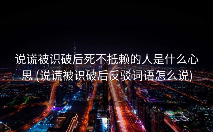 说谎被识破后死不抵赖的人是什么心思 (说谎被识破后反驳词语怎么说)
