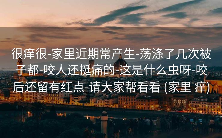 很痒很-家里近期常产生-荡涤了几次被子都-咬人还挺痛的-这是什么虫呀-咬后还留有红点-请大家帮看看 (家里 痒)