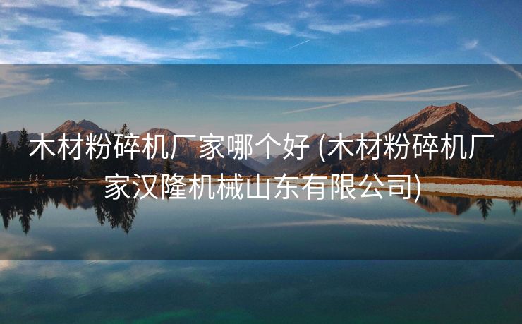 木材粉碎机厂家哪个好 (木材粉碎机厂家汉隆机械山东有限公司)