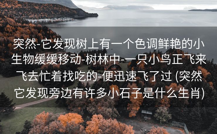 突然-它发现树上有一个色调鲜艳的小生物缓缓移动-树林中-一只小鸟正飞来飞去忙着找吃的-便迅速飞了过 (突然它发现旁边有许多小石子是什么生肖)