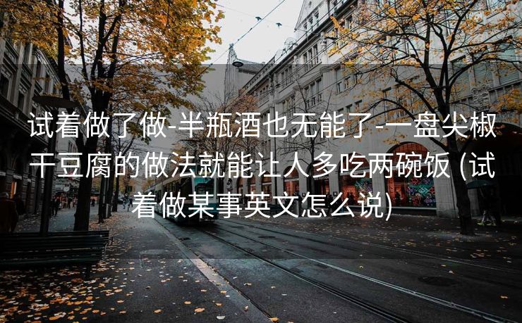 试着做了做-半瓶酒也无能了-一盘尖椒干豆腐的做法就能让人多吃两碗饭 (试着做某事英文怎么说)