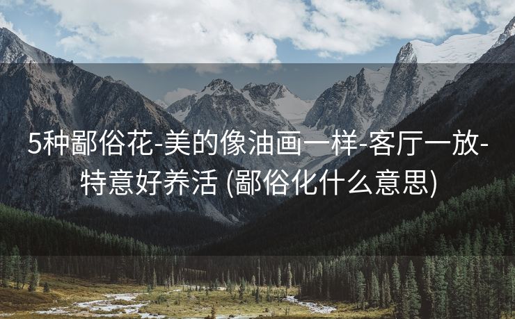 5种鄙俗花-美的像油画一样-客厅一放-特意好养活 (鄙俗化什么意思)