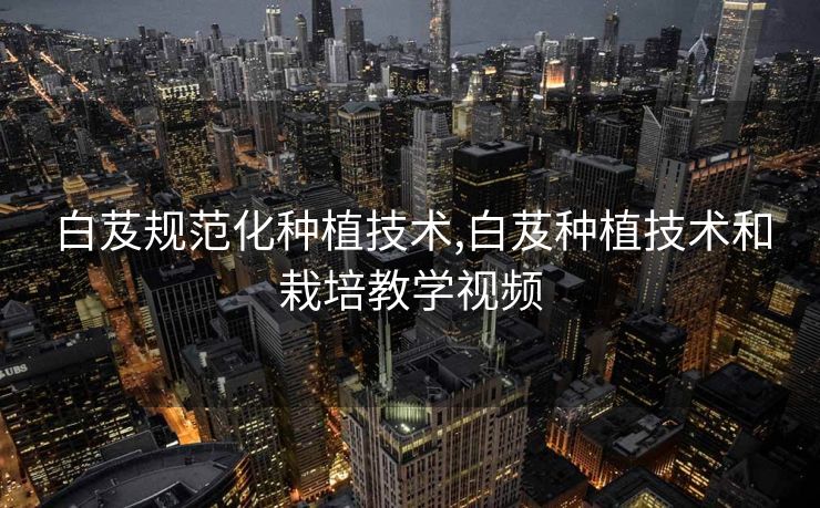 白芨规范化种植技术,白芨种植技术和栽培教学视频