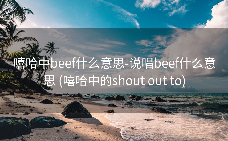 嘻哈中beef什么意思-说唱beef什么意思 (嘻哈中的shout out to)
