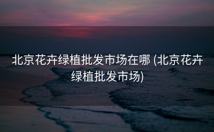 北京花卉绿植批发市场在哪 (北京花卉绿植批发市场)