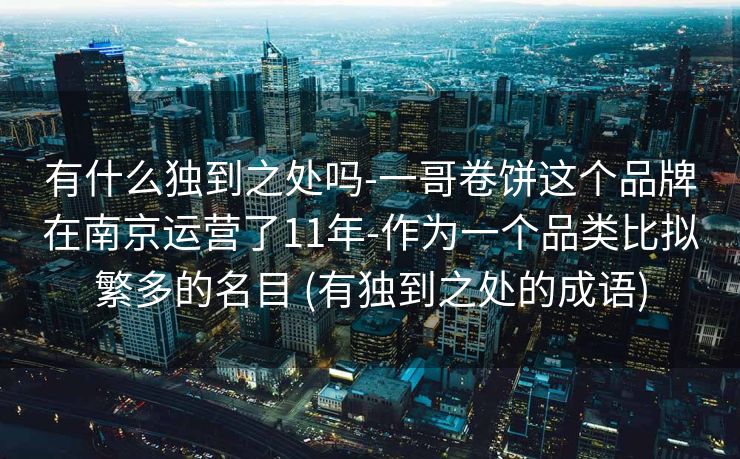 有什么独到之处吗-一哥卷饼这个品牌在南京运营了11年-作为一个品类比拟繁多的名目 (有独到之处的成语)