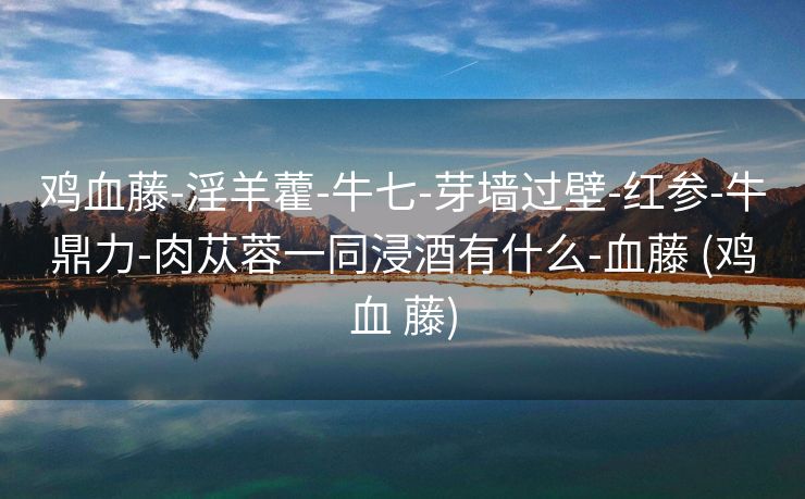 鸡血藤-淫羊藿-牛七-芽墙过壁-红参-牛鼎力-肉苁蓉一同浸酒有什么-血藤 (鸡血 藤)