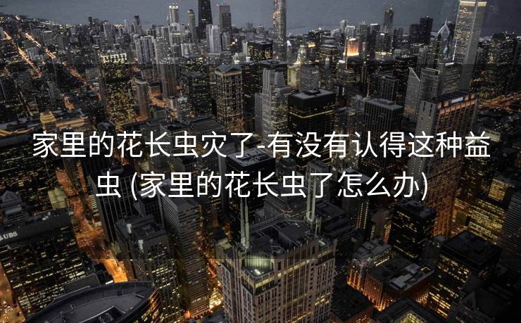 家里的花长虫灾了-有没有认得这种益虫 (家里的花长虫了怎么办)
