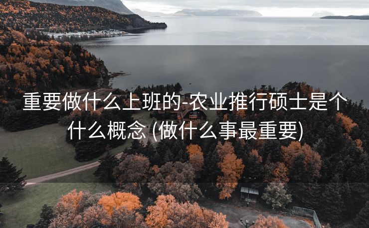 重要做什么上班的-农业推行硕士是个什么概念 (做什么事最重要)