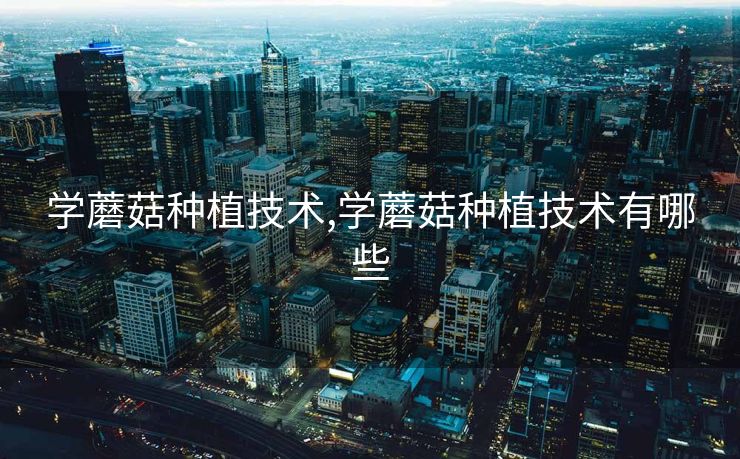 学蘑菇种植技术,学蘑菇种植技术有哪些