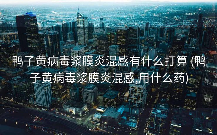 鸭子黄病毒浆膜炎混感有什么打算 (鸭子黄病毒浆膜炎混感,用什么药)