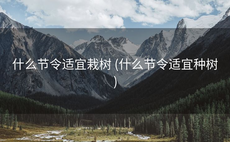 什么节令适宜栽树 (什么节令适宜种树)