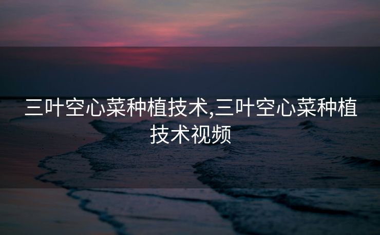 三叶空心菜种植技术,三叶空心菜种植技术视频