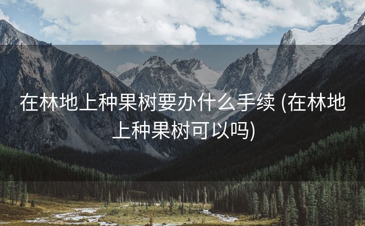 在林地上种果树要办什么手续 (在林地上种果树可以吗)