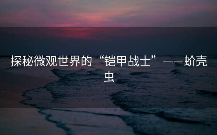 探秘微观世界的“铠甲战士”——蚧壳虫