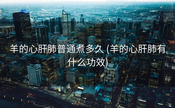 羊的心肝肺普通煮多久 (羊的心肝肺有什么功效)