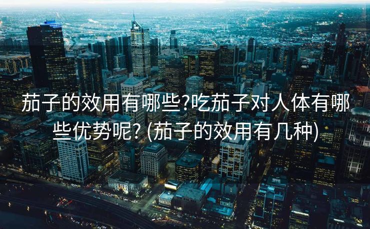 茄子的效用有哪些?吃茄子对人体有哪些优势呢? (茄子的效用有几种)