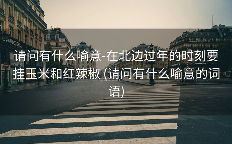 请问有什么喻意-在北边过年的时刻要挂玉米和红辣椒 (请问有什么喻意的词语)