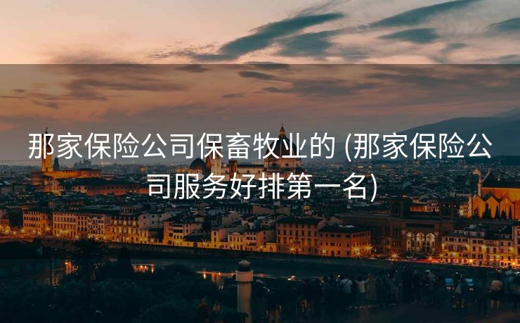 那家保险公司保畜牧业的 (那家保险公司服务好排第一名)