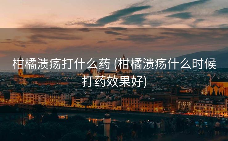 柑橘溃疡打什么药 (柑橘溃疡什么时候打药效果好)