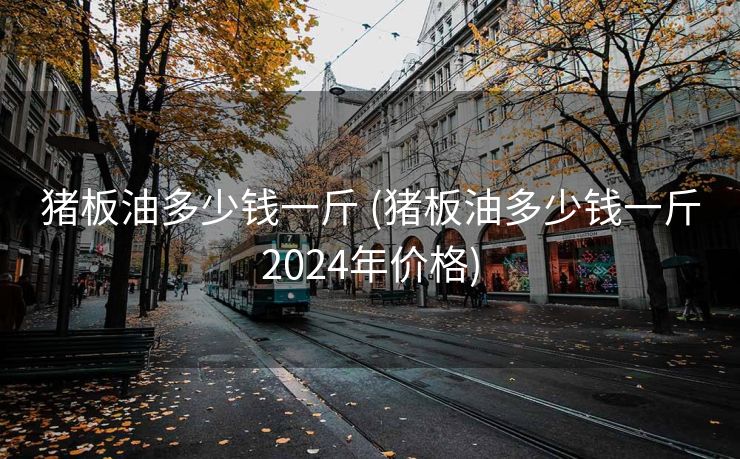 猪板油多少钱一斤 (猪板油多少钱一斤2024年价格)