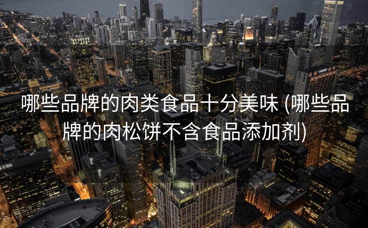 哪些品牌的肉类食品十分美味 (哪些品牌的肉松饼不含食品添加剂)