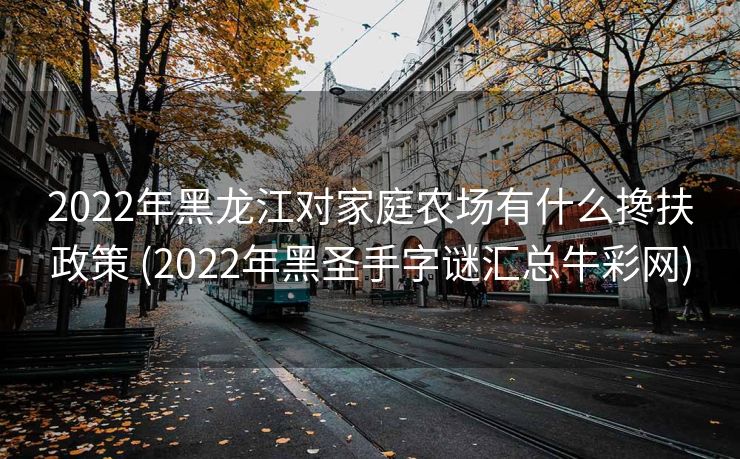 2022年黑龙江对家庭农场有什么搀扶政策 (2022年黑圣手字谜汇总牛彩网)
