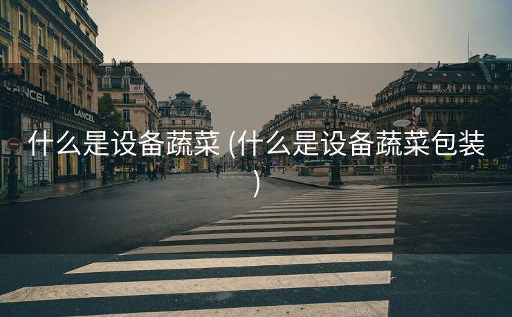 什么是设备蔬菜 (什么是设备蔬菜包装)