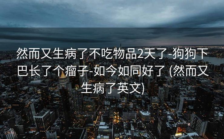 然而又生病了不吃物品2天了-狗狗下巴长了个瘤子-如今如同好了 (然而又生病了英文)