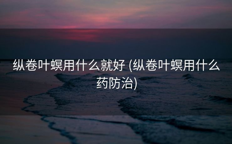 纵卷叶螟用什么就好 (纵卷叶螟用什么药防治)