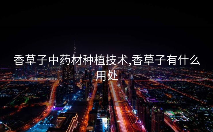 香草子中药材种植技术,香草子有什么用处